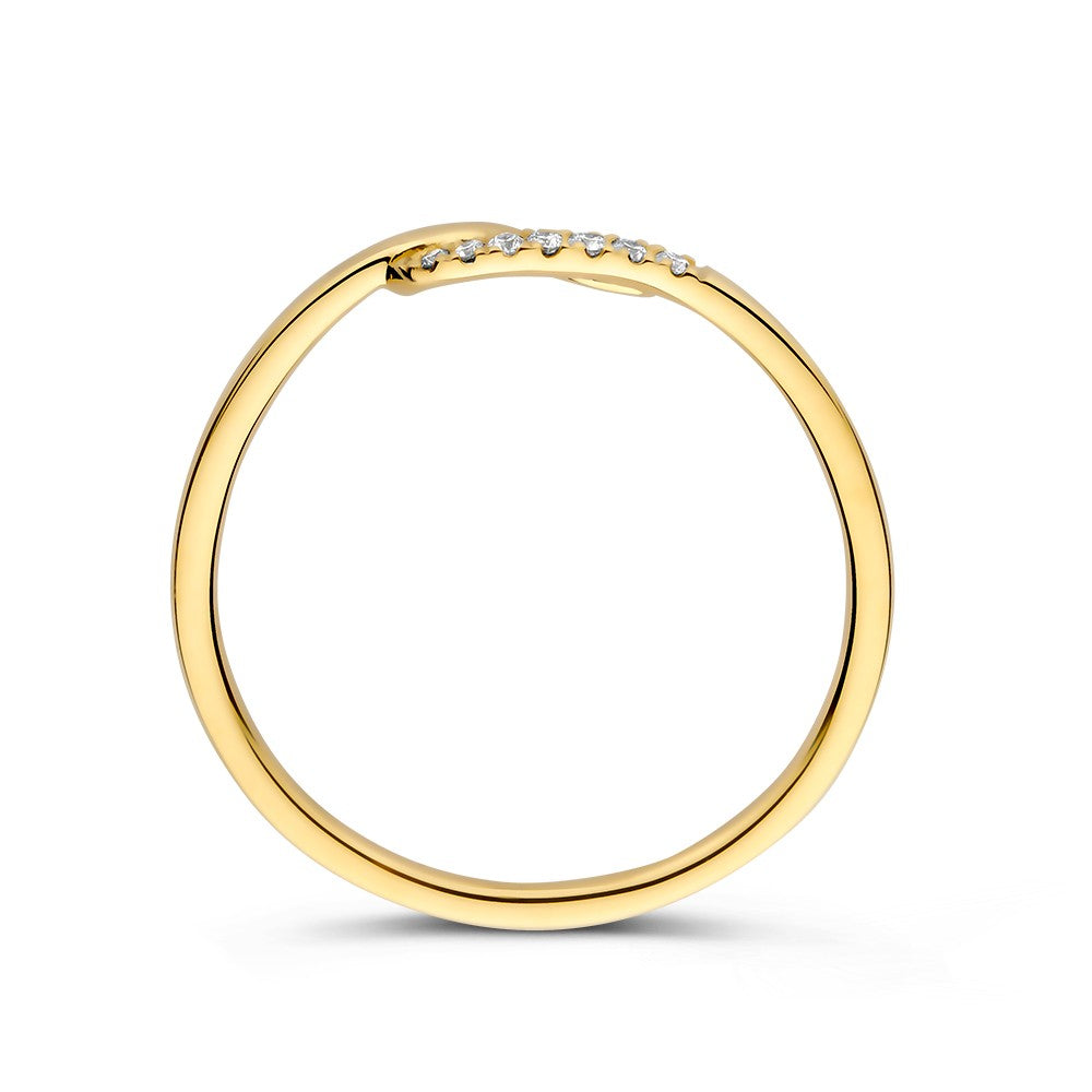 Anello oro giallo brillante 0.06 crt.