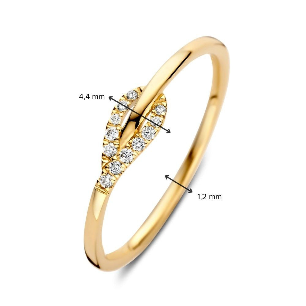 Anello oro giallo brillante 0.06 crt.