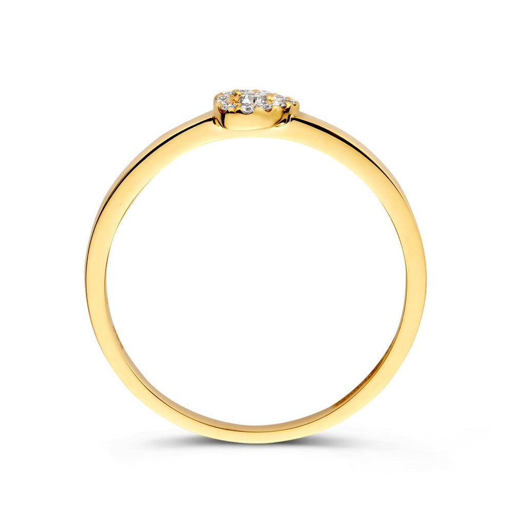 Anello Elegante in Oro Giallo con Diamante – Eleganza Senza Tempo 0.08 ct.