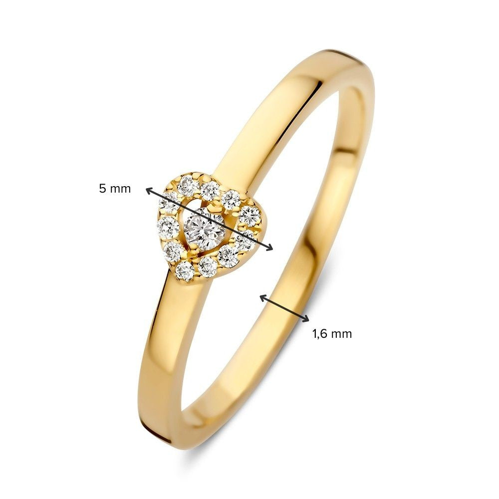 Anello Elegante in Oro Giallo con Diamante – Eleganza Senza Tempo 0.08 ct.