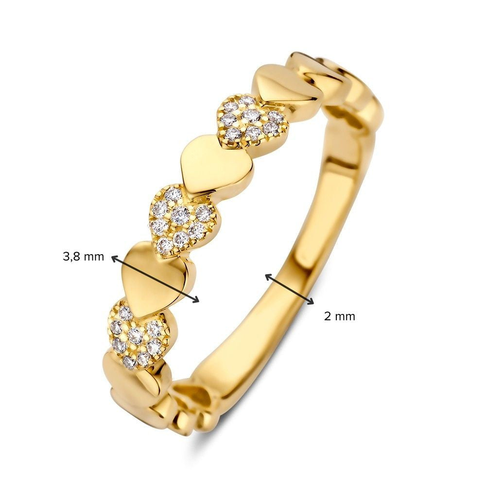Anello in Oro Giallo con Diamanti – Sobria Eleganza0.09 crt.