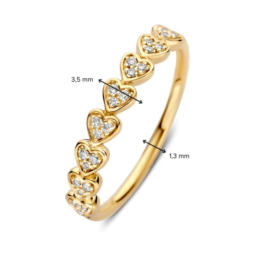Anello oro giallo brillante 0.10 crt.
