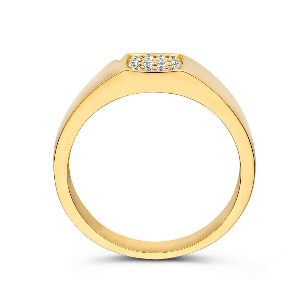 Anello oro giallo brillante 0.12 crt.