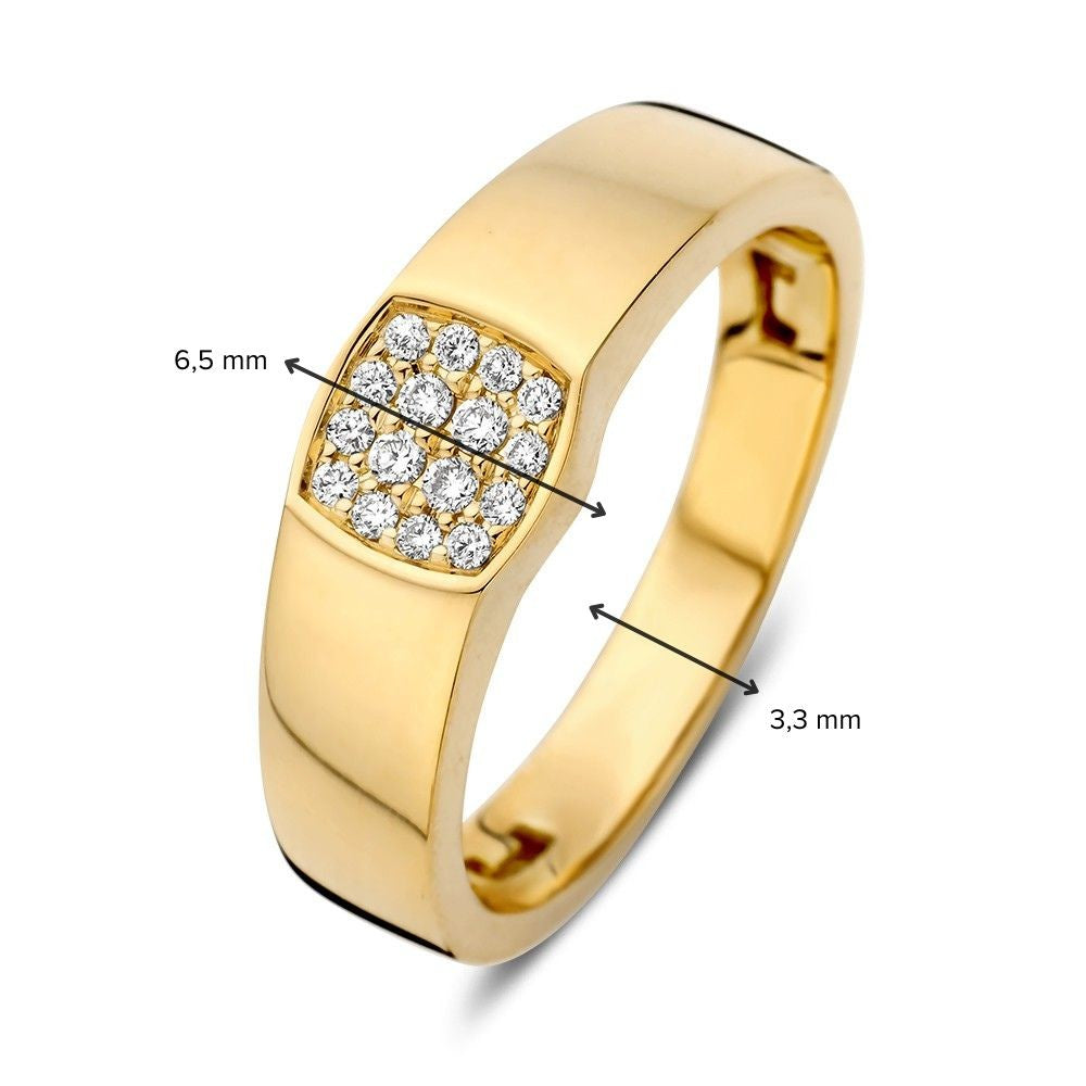 Anello oro giallo brillante 0.12 crt.