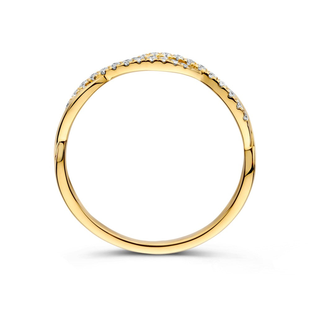 Anello oro giallo brillante 0.13 crt.
