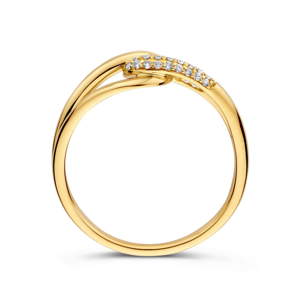 Anello oro giallo brillante 0.14 crt.