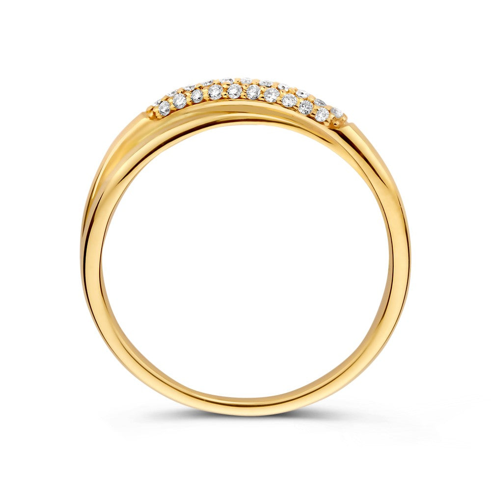 Anello in oro giallo brillante 0.15 crt.