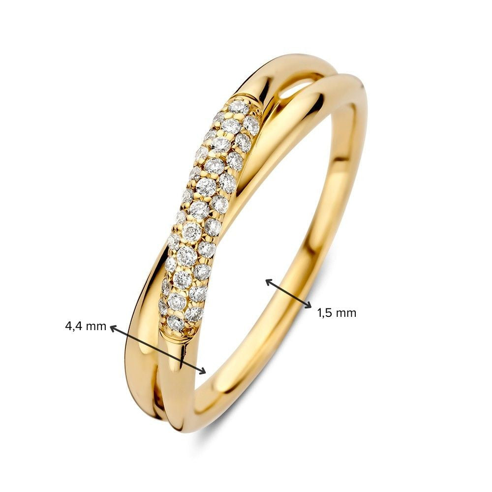 Anello in oro giallo brillante 0.15 crt.