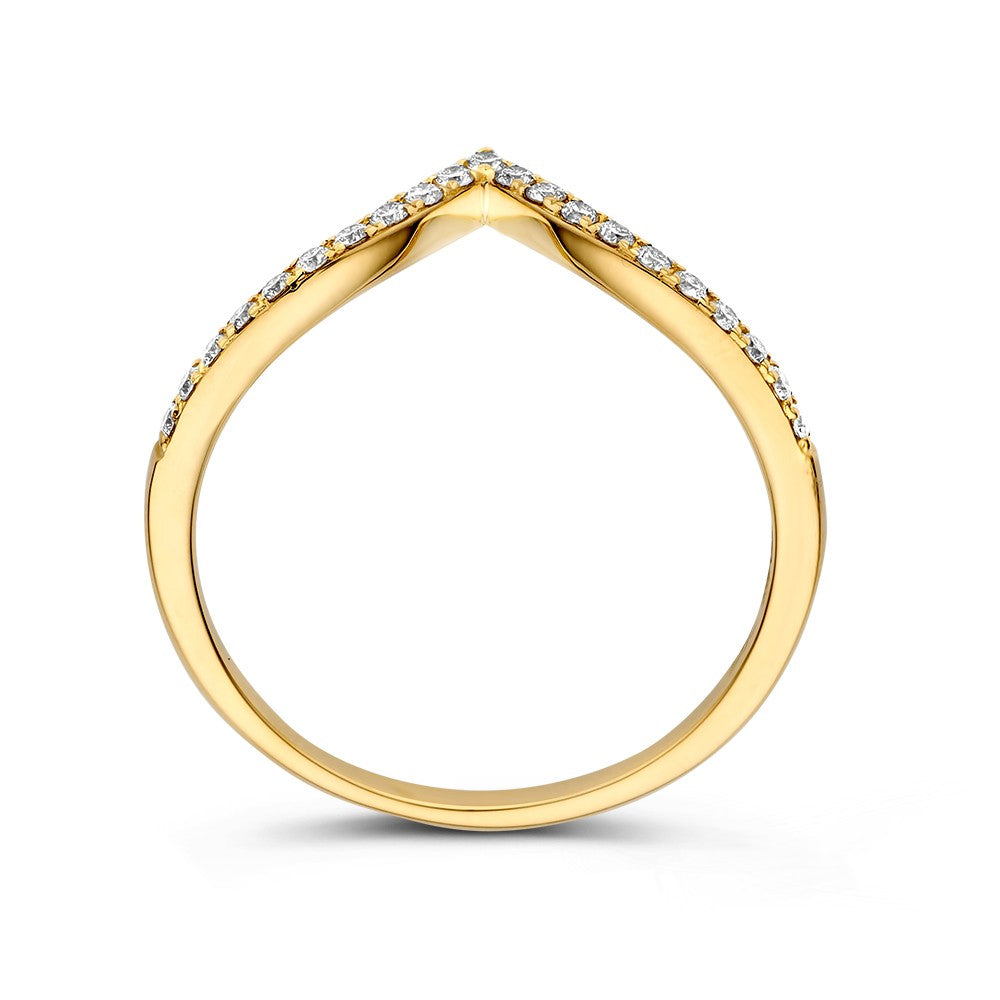 Anello oro giallo brillante 0,19 ct.