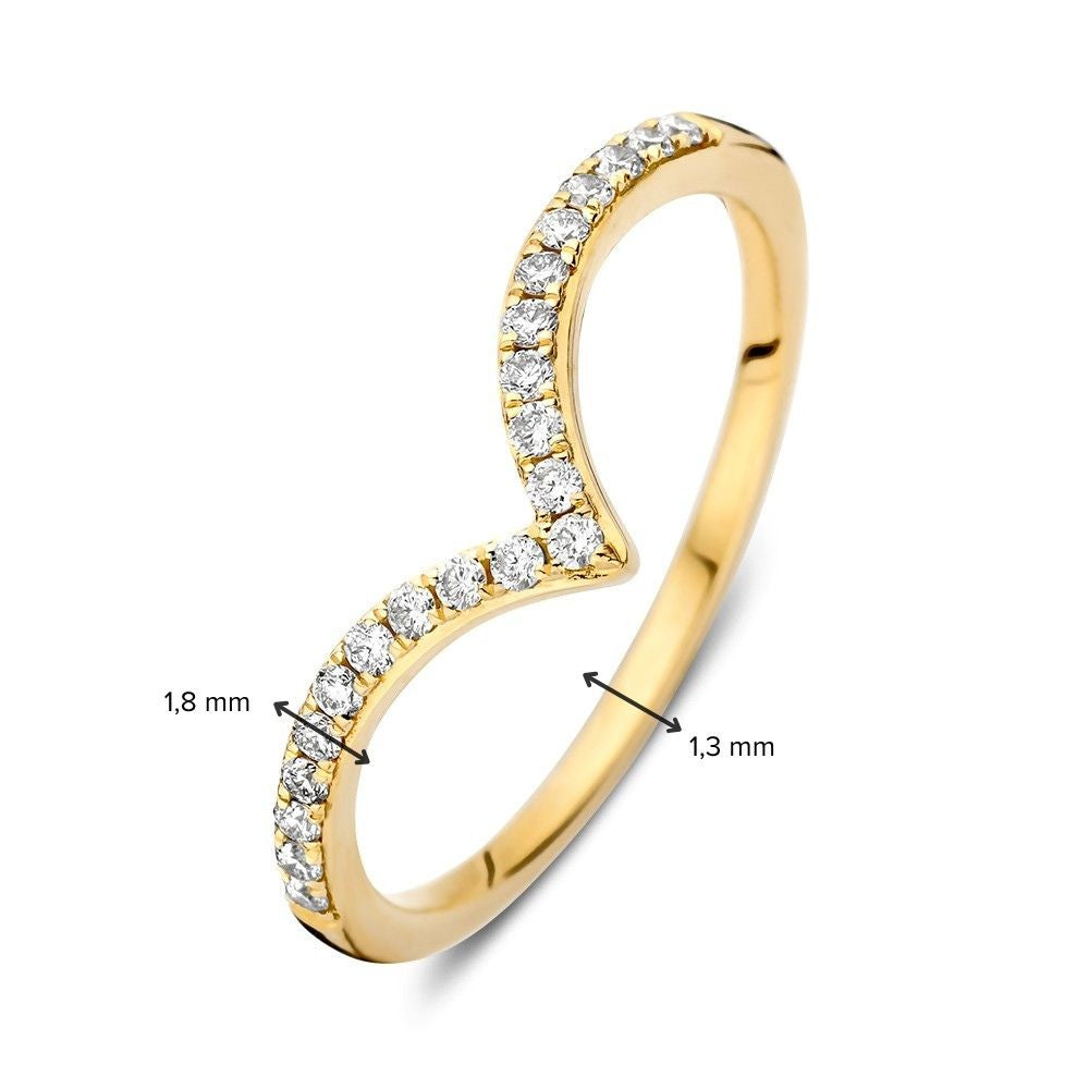 Anello oro giallo brillante 0,19 ct.