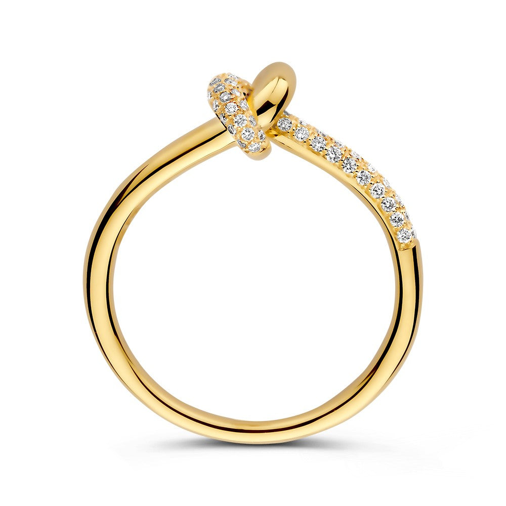 Elegante Anello in Oro Giallo con Diamante Splendente 0.21 crt.
