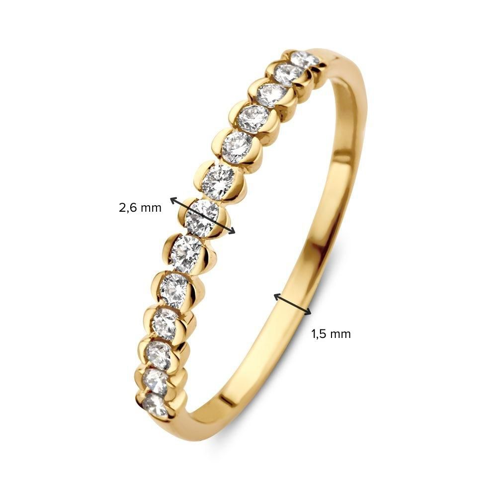 Raffinato Anello in Oro Giallo con Brillante in Montatura Speciale 0.23 crt.