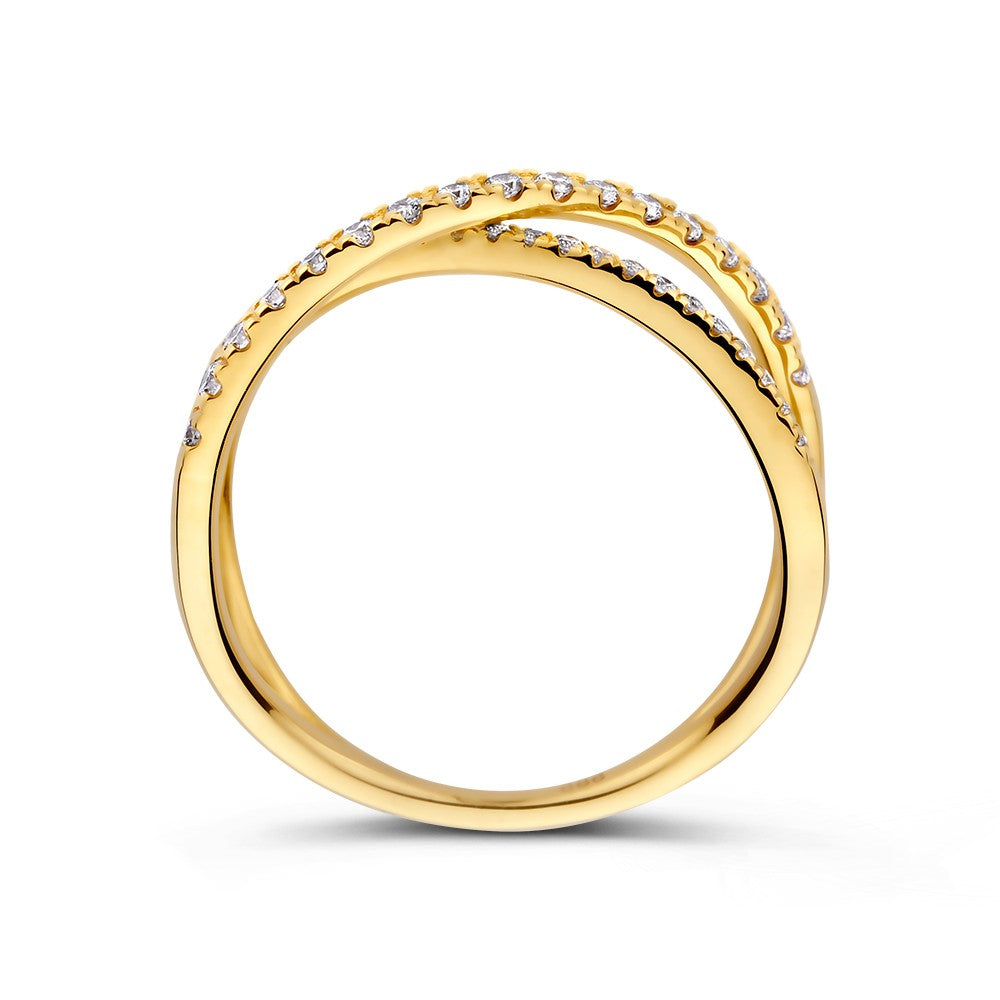 Anello oro giallo brillante 0.30 crt.