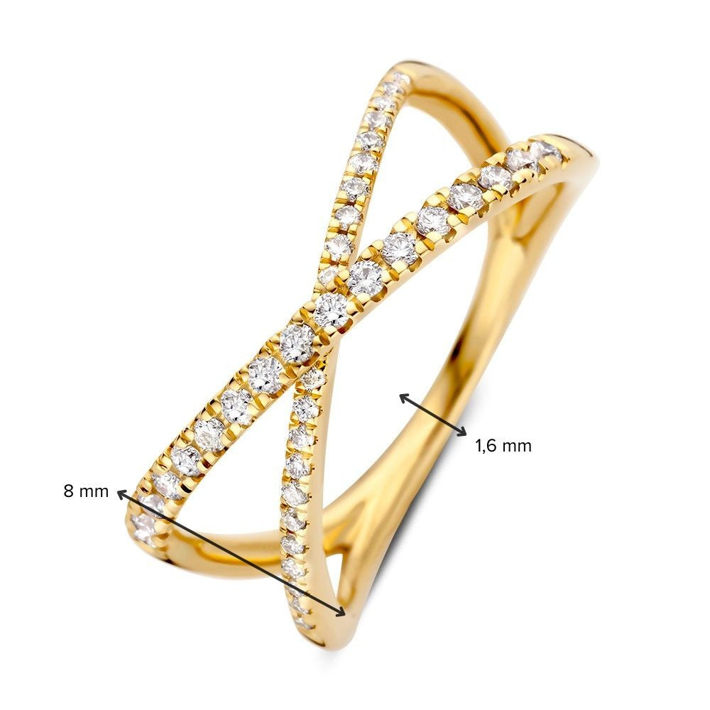 Anello oro giallo brillante 0.30 crt.