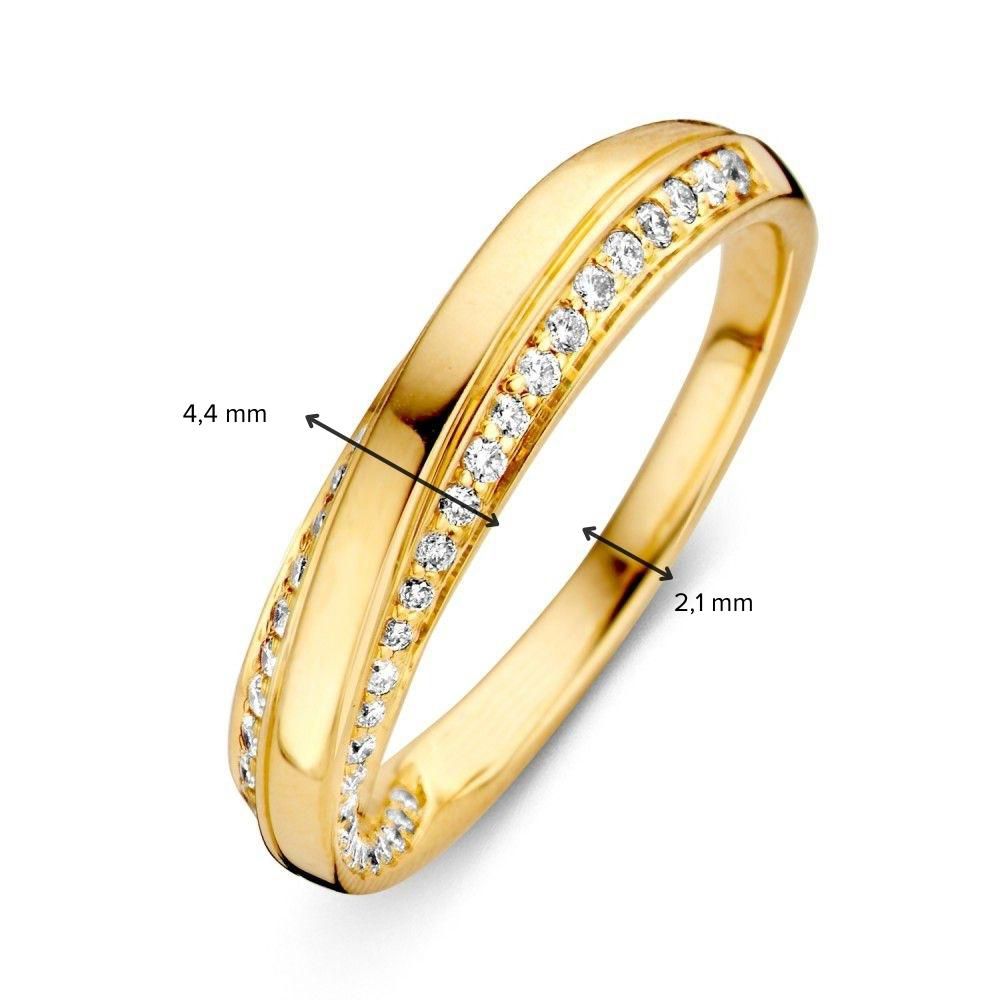 Elegante Anello in Oro Giallo con Diamante – Oro 14 Carati, 0.32ct Brillante