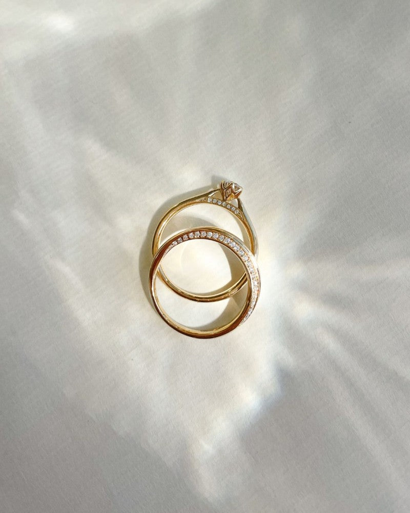 Elegante Anello in Oro Giallo con Diamante – Oro 14 Carati, 0.32ct Brillante