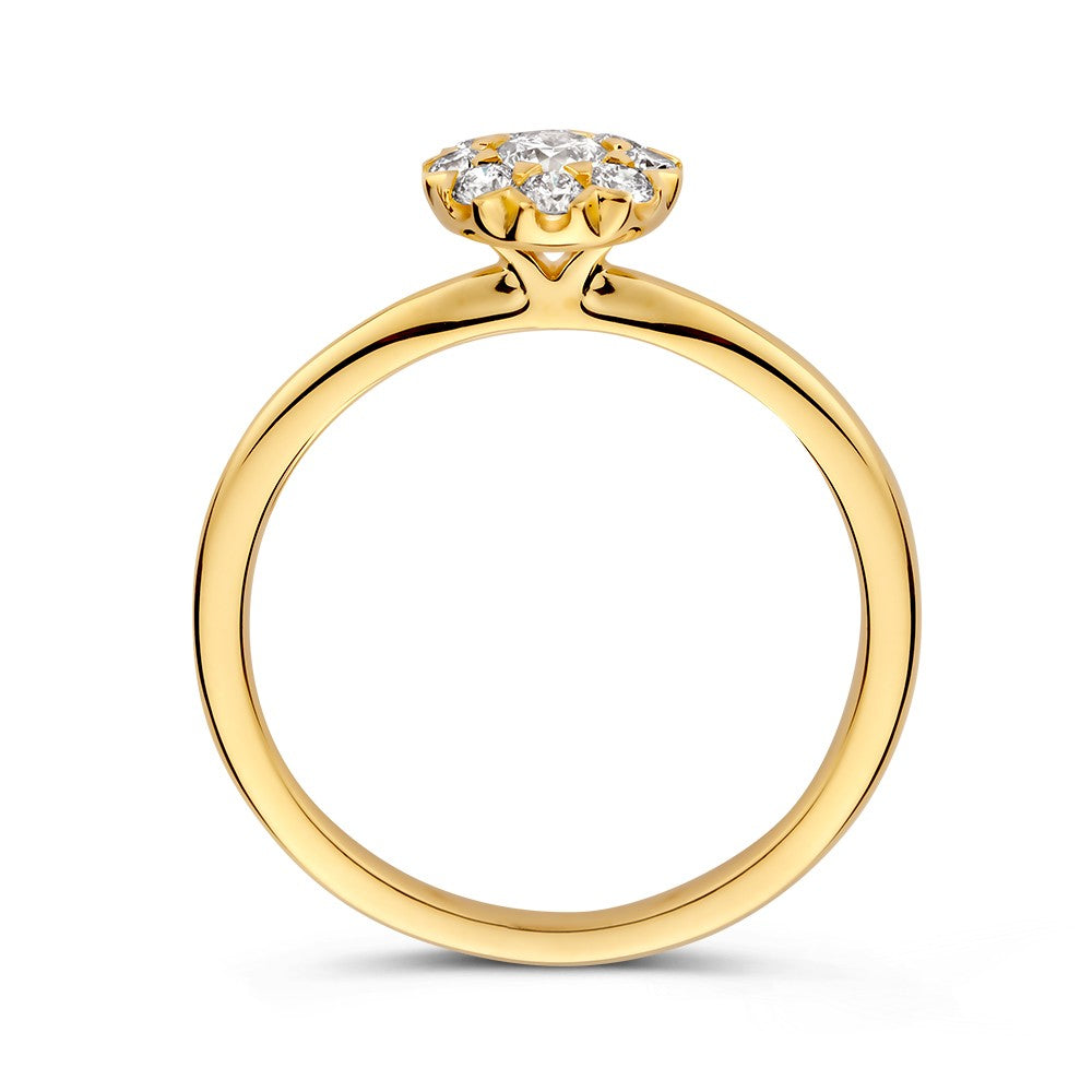 Anello oro giallo brillante 0.41 crt.