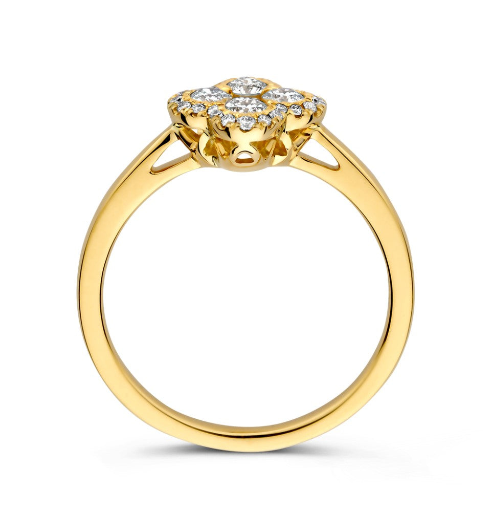 Anello oro giallo brillante 0.48 crt.