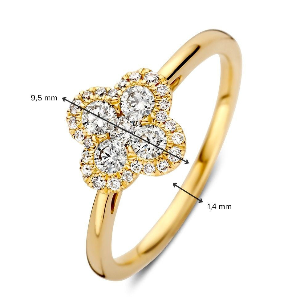Anello oro giallo brillante 0.48 crt.