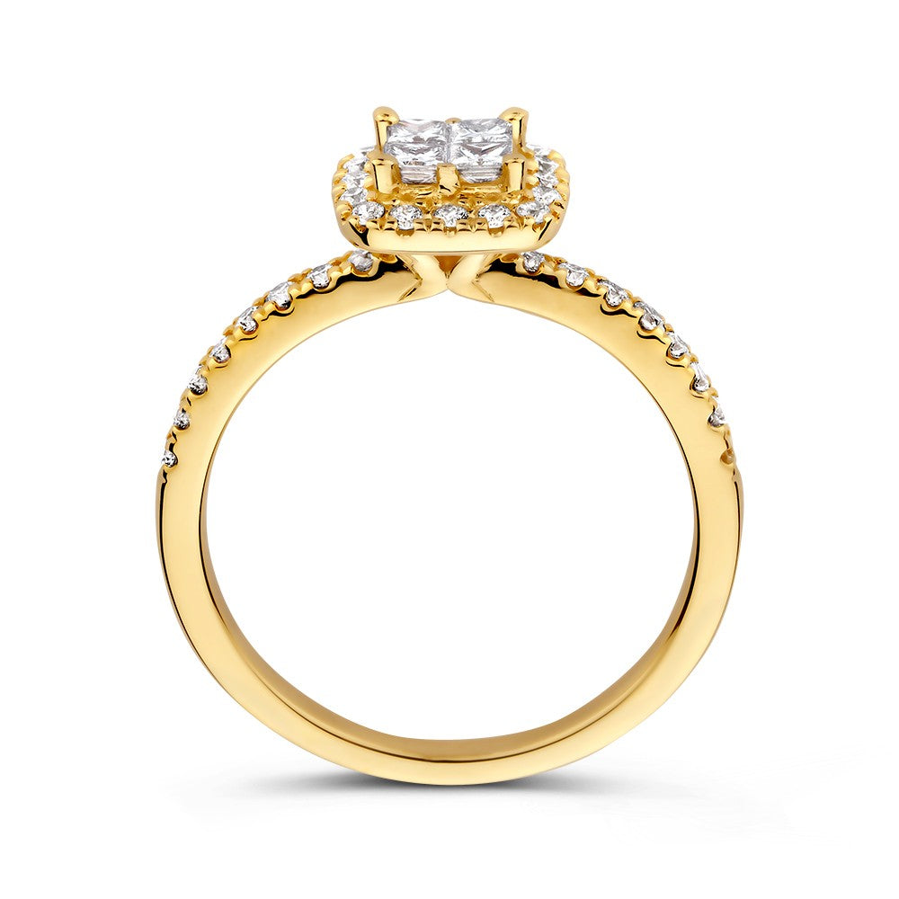 Anello oro giallo brillanti 0.58 ct.