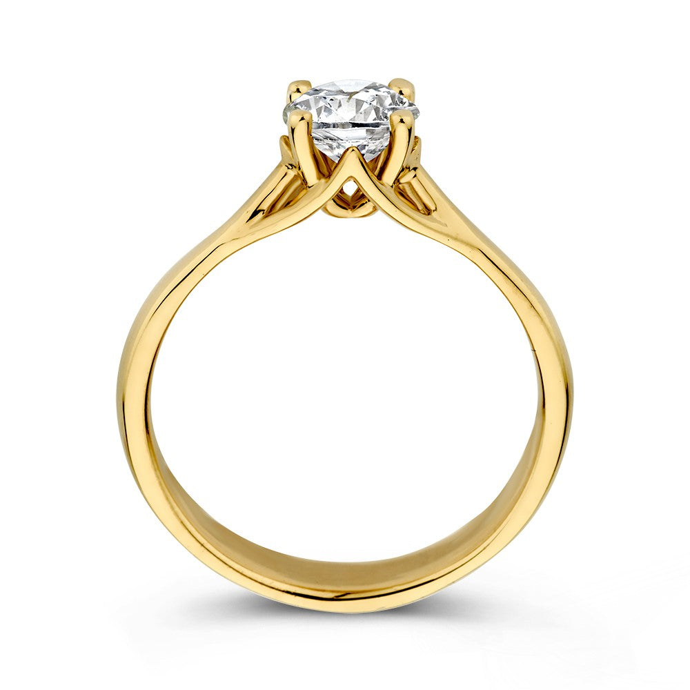 Anello Solitario in Oro Giallo con Diamante Lab-Grown da 1,00 Carati – La Perfetta Espressione di Amore ed Eleganza 1.00 crt.