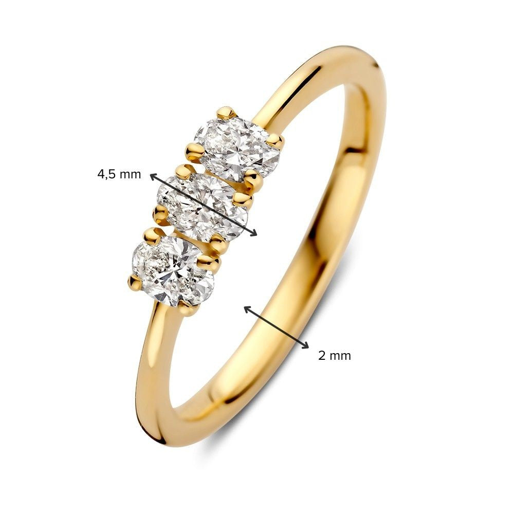 Anello oro giallo diamante 0.54 crt.