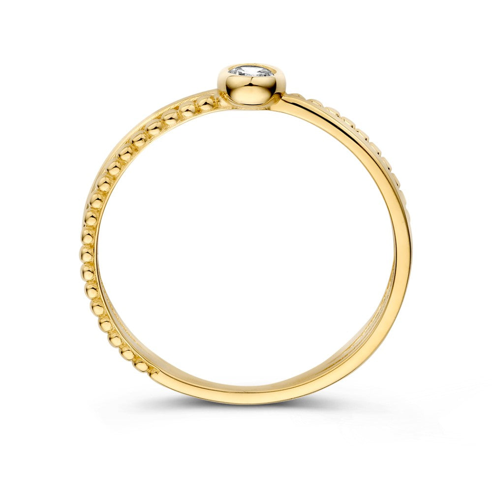 Anello oro giallo zircone
