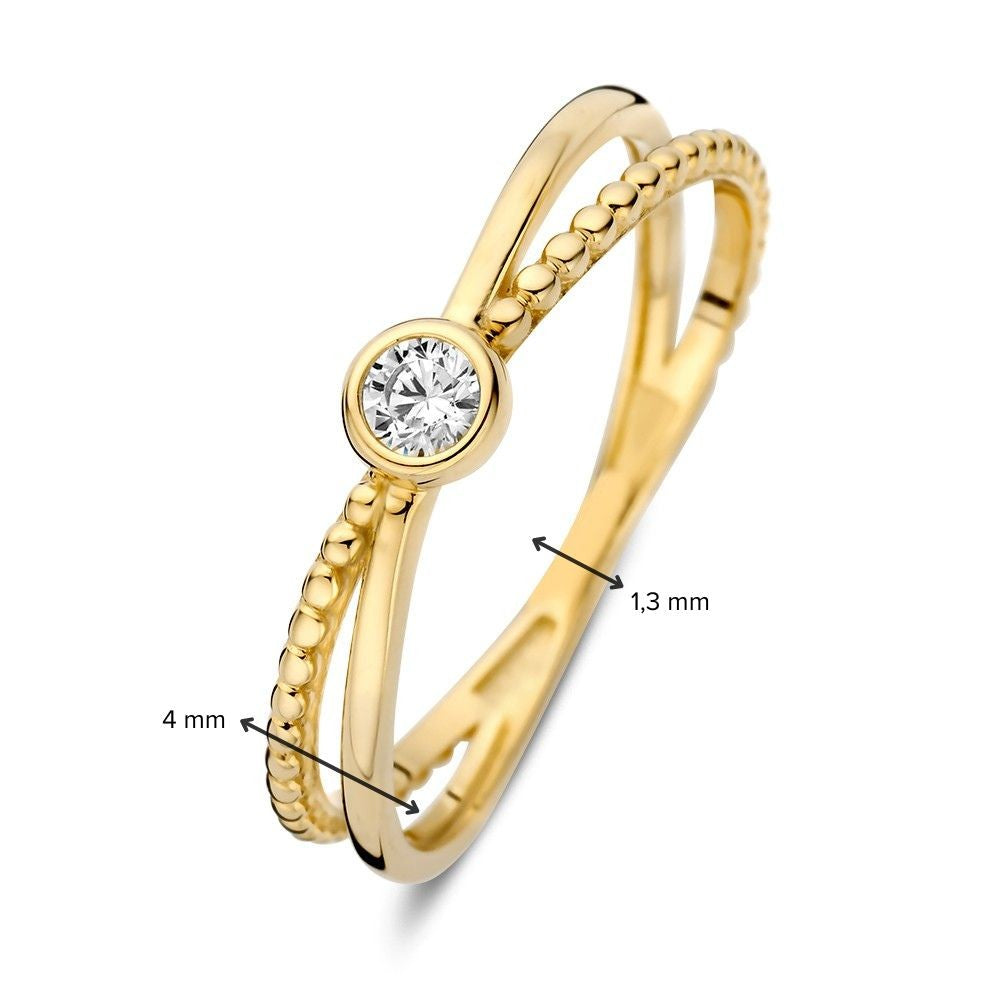 Anello oro giallo zircone