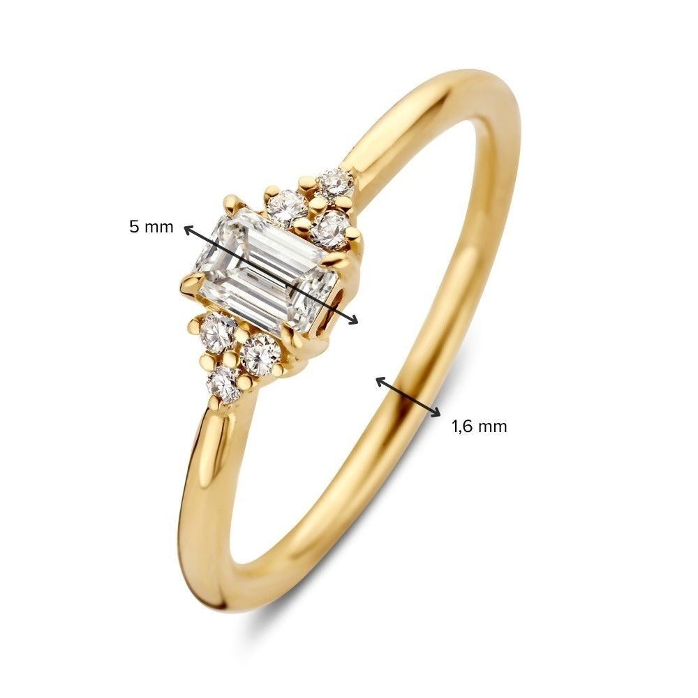 Ring Ines 0,41 crt. geelgoud