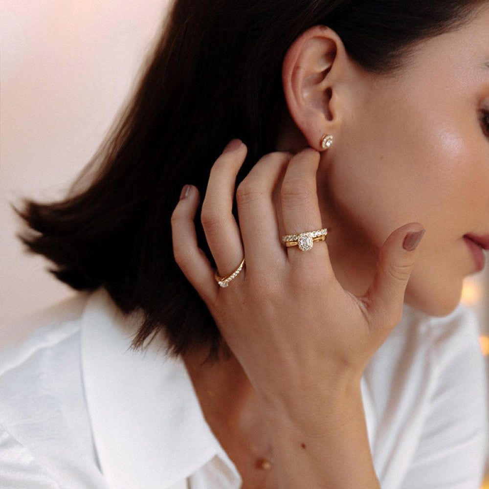 Anello Ivy 0,66 crt. oro giallo