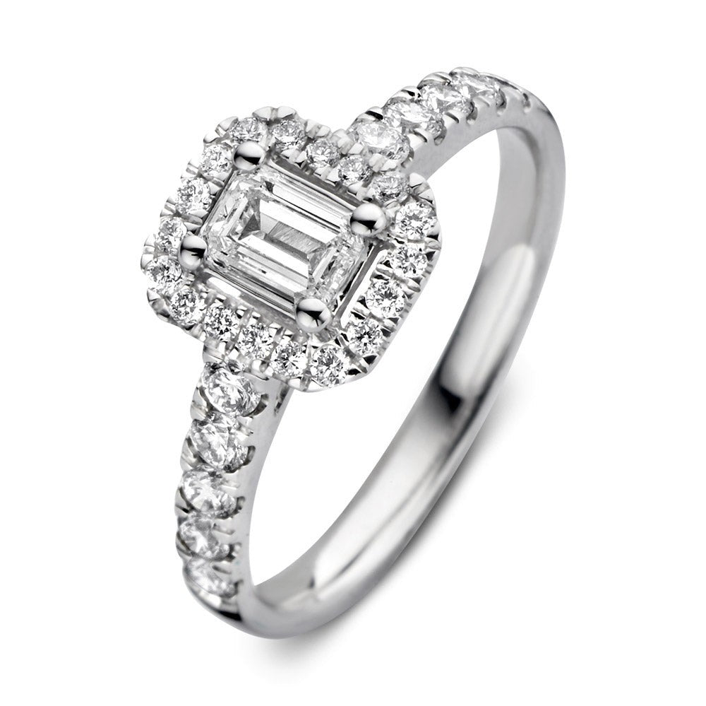 Anello Ivy royal 1,00 crt. oro bianco
