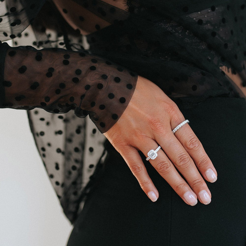 Anello Ivy royal 1,00 crt. oro bianco