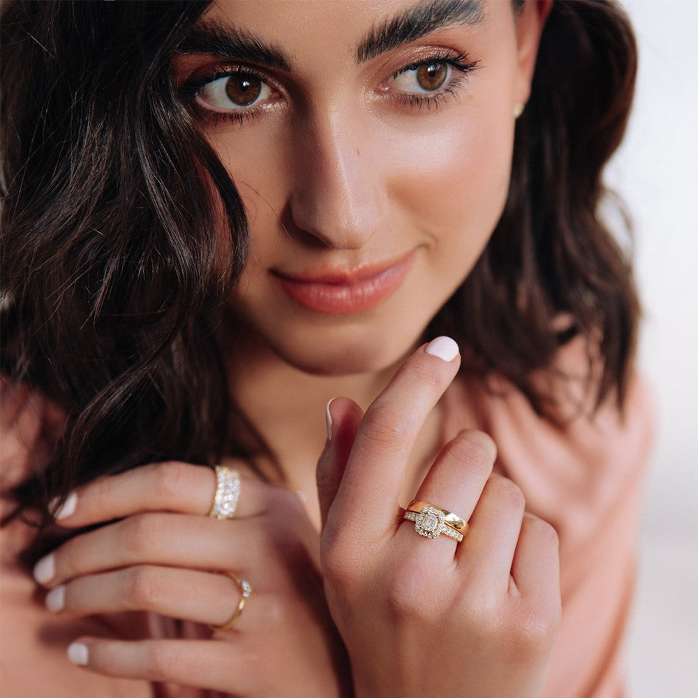 Anello Jess 4mm oro bianco