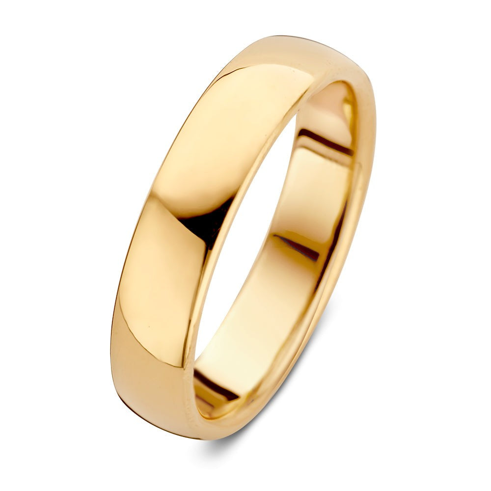 anello in oro giallo lucido di 5 mm