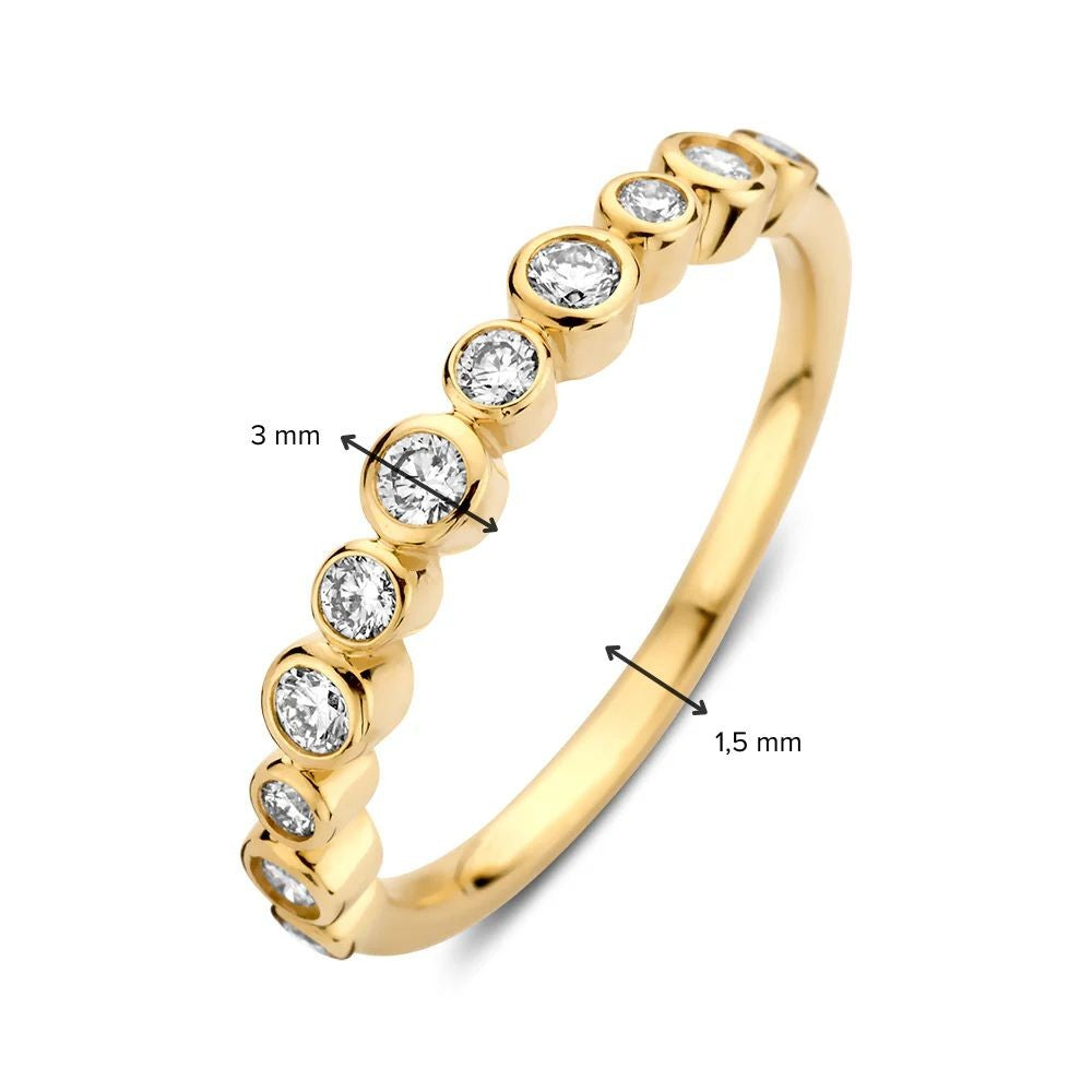 Anello Luna 0,31 crt. oro giallo