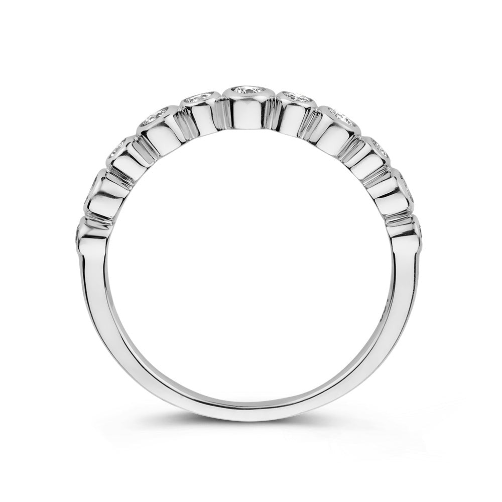 Anello Luna 0,31 crt. oro bianco
