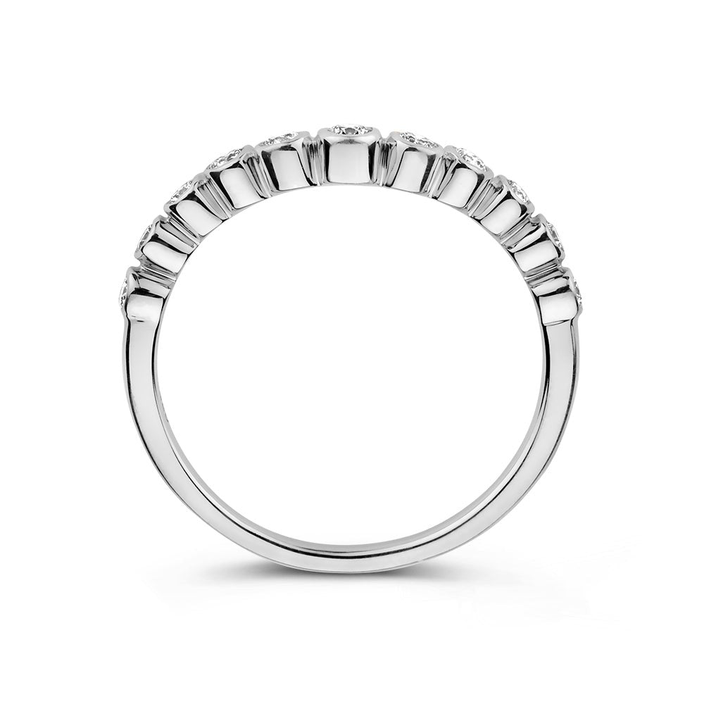 Anello Luna Wave 0,26 crt. oro bianco