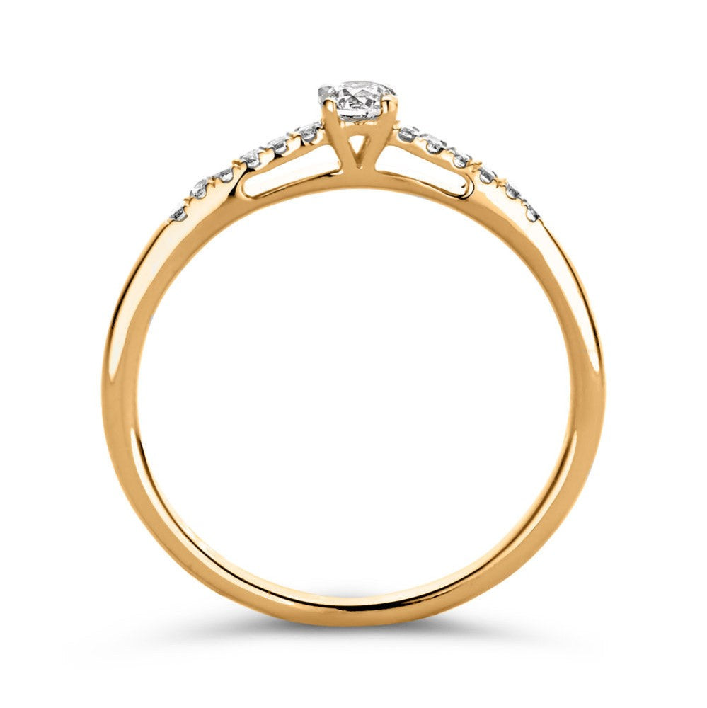 Anello Mary 0,20 crt. oro giallo