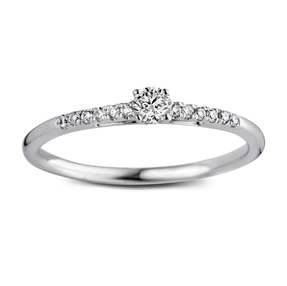 Anello Mary 0,20 ct oro bianco