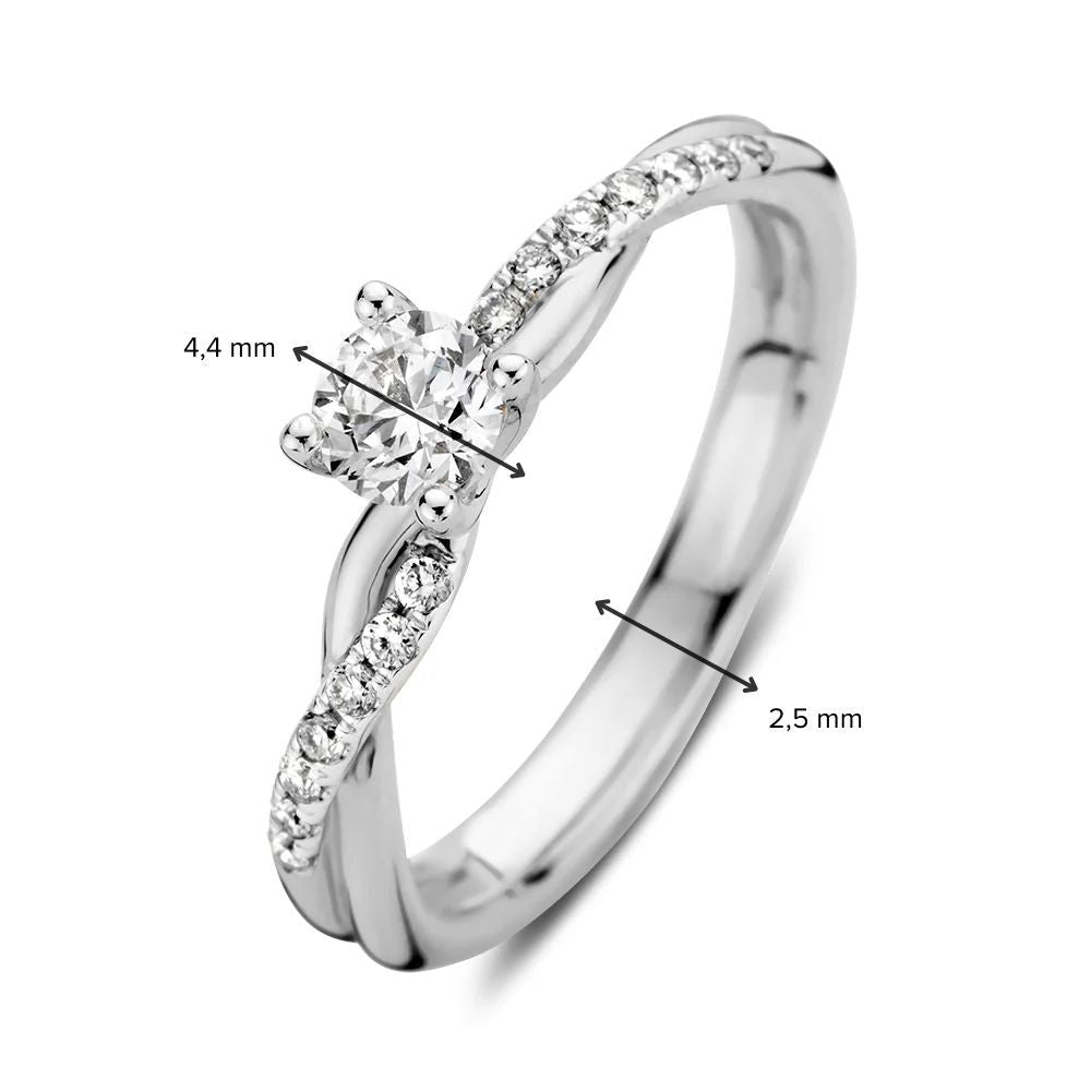 Anello Mia 0,41 ct oro bianco