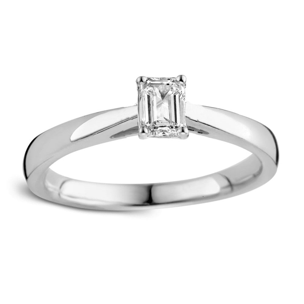 Anello Nora 0,30 ct oro bianco