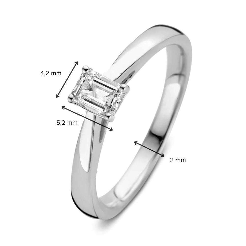 Anello Nora 0,30 ct oro bianco