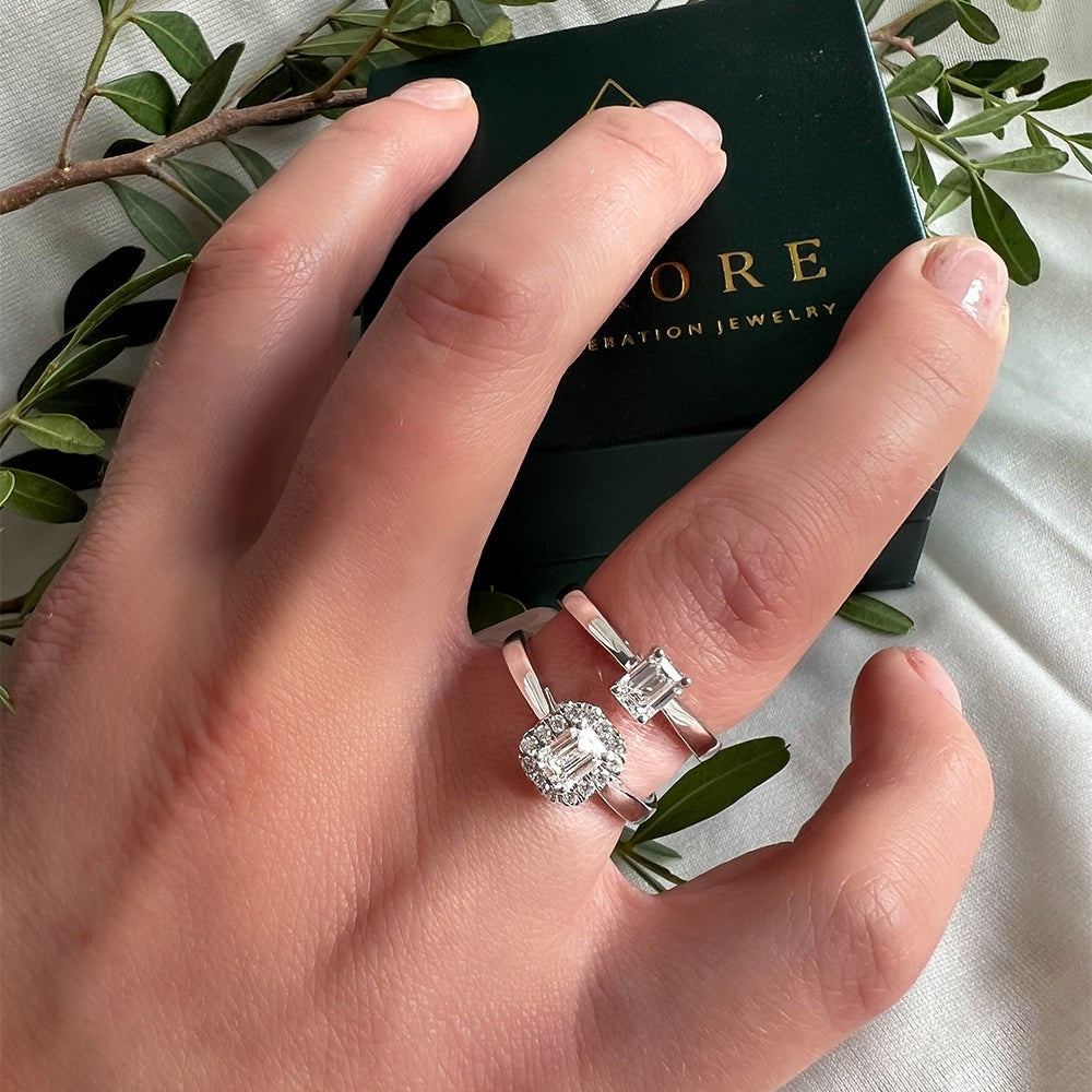 Anello Nora 0,50 ct oro bianco