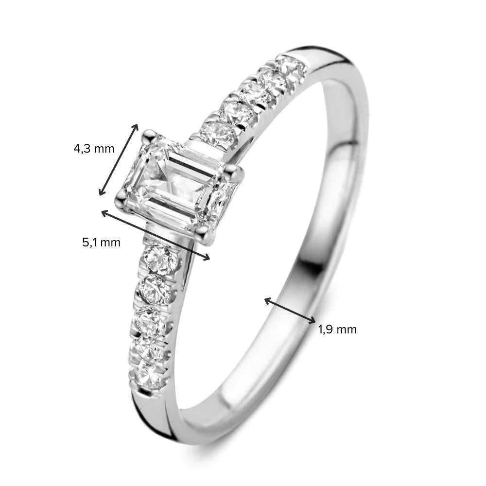 Anello Nora Royal 0,48 ct oro bianco