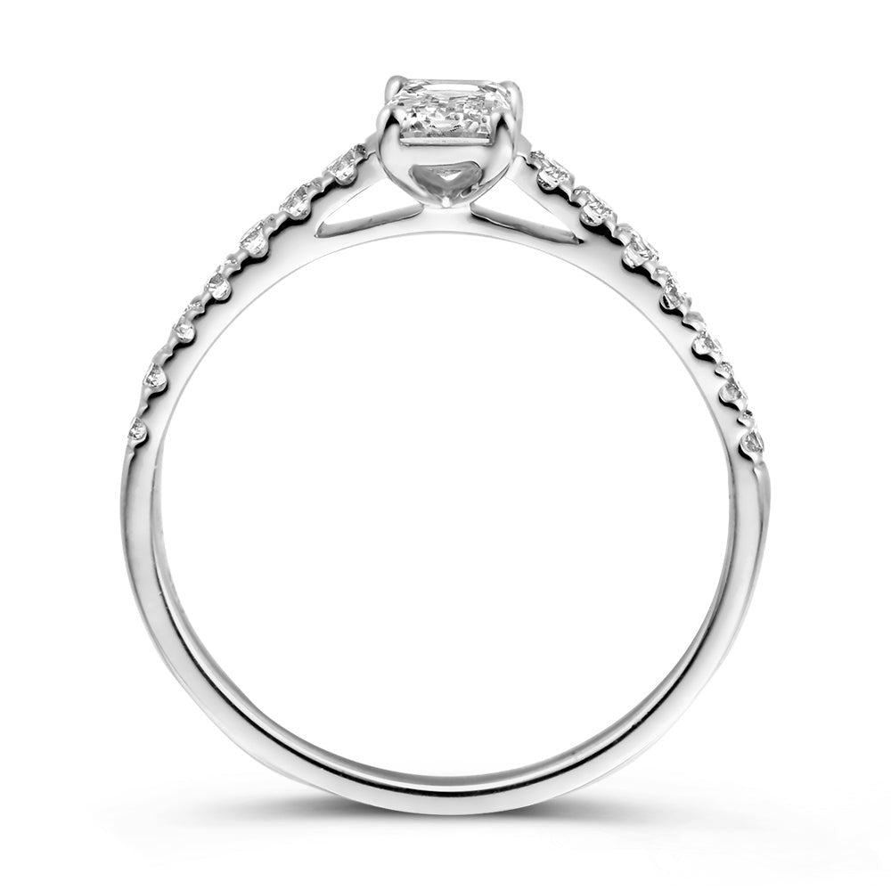 Anello Nora Royal 0,75 ct oro bianco