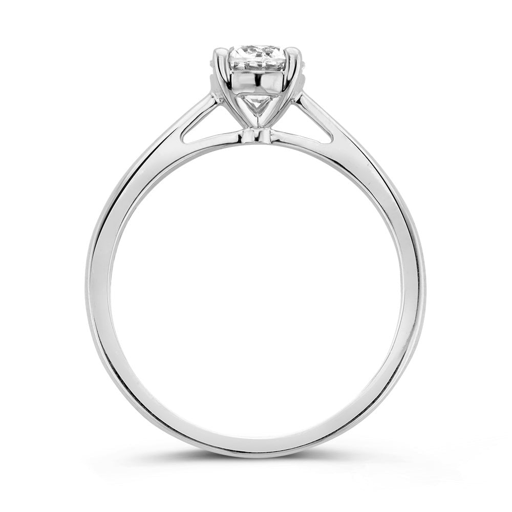 Anello Olivia 0,75 crt. oro bianco