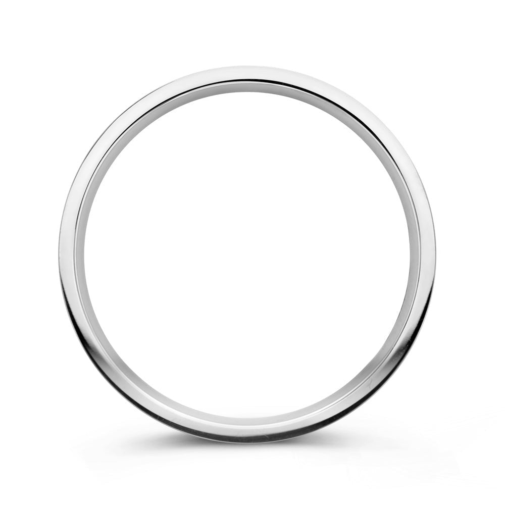 Anello Sam 3mm oro bianco