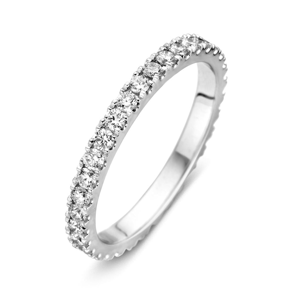 Ring witgoud briljant 0.76 crt. ( rondom )