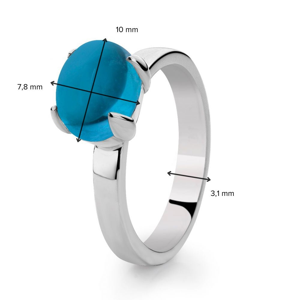 Iris – Anello Topazio Blu – Simboli di Saggezza e Coraggio