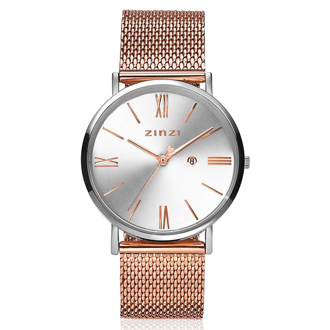 Zinzi Zilverkleurig Horloge Gold Plated Ziw512 Mr